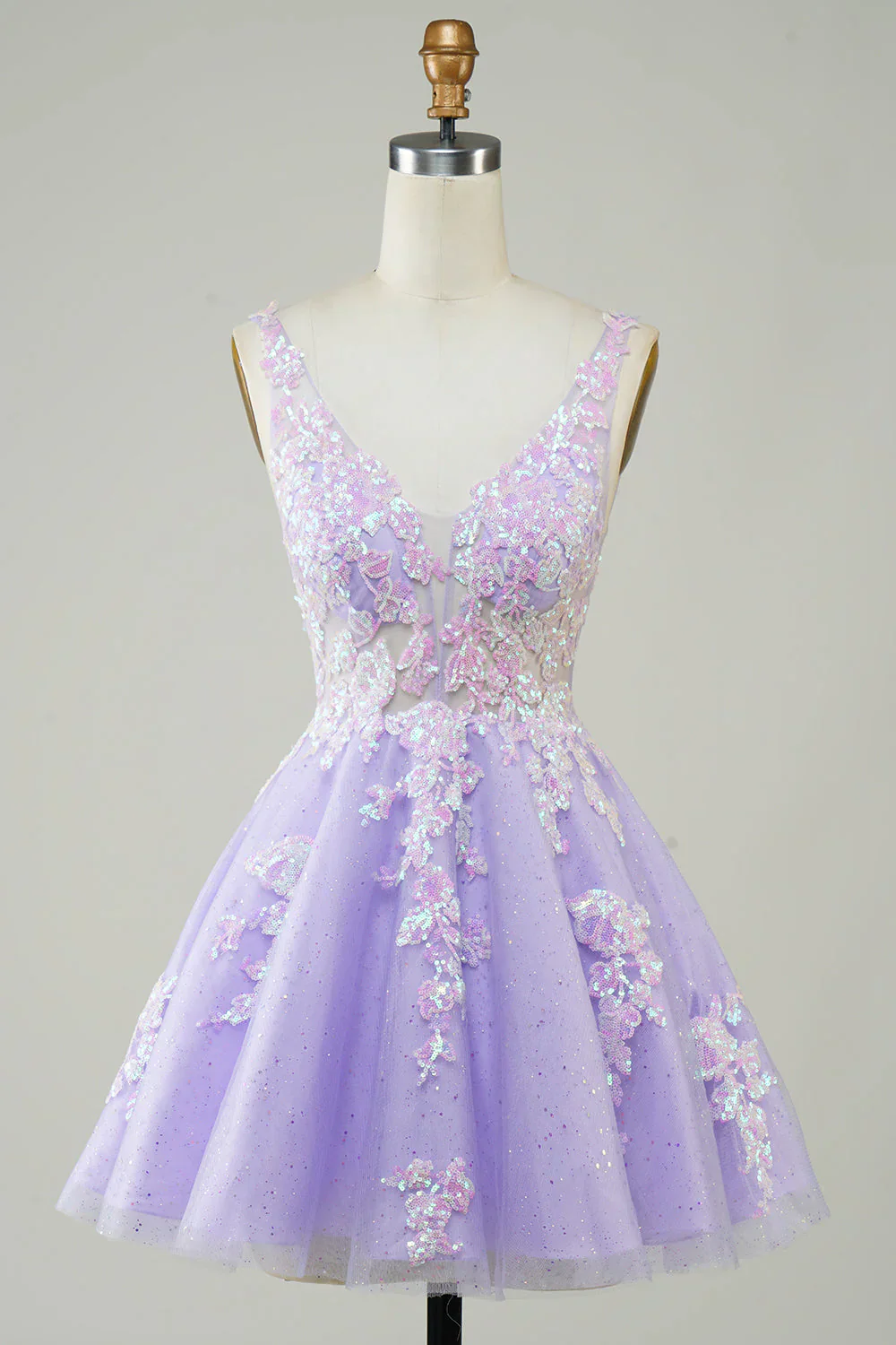 A Line Glitter Orange Homecoming Dress Party Dress with Sequins - Image 4