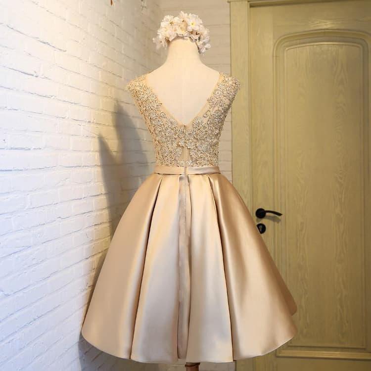 A-line Homecoming Dress Chic Red Short Prom Dress Party Dress PD388 - Image 6