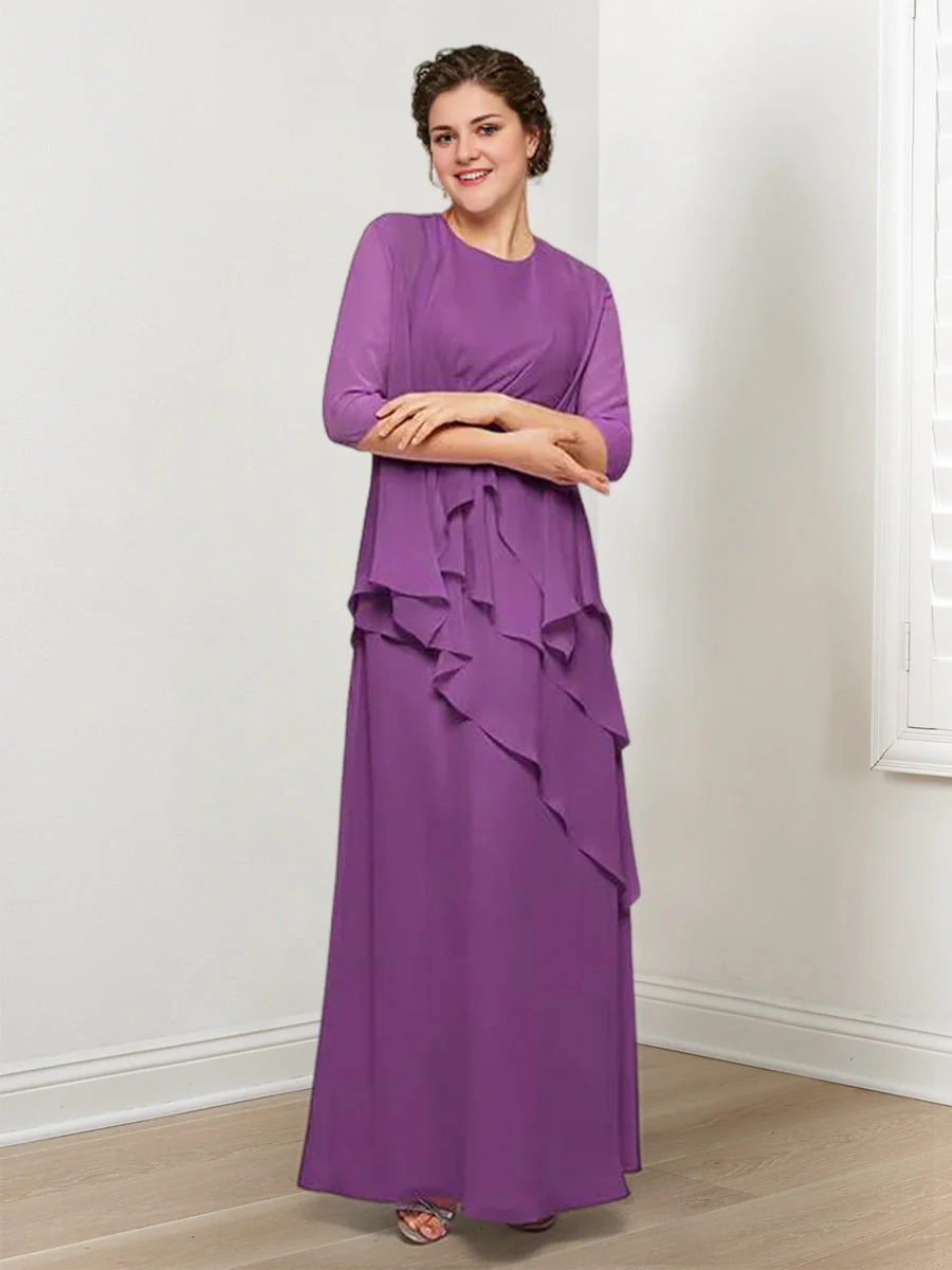 A-Line/Princess Mother of the Bride Dresses with Ruffles & Jacket - Image 3