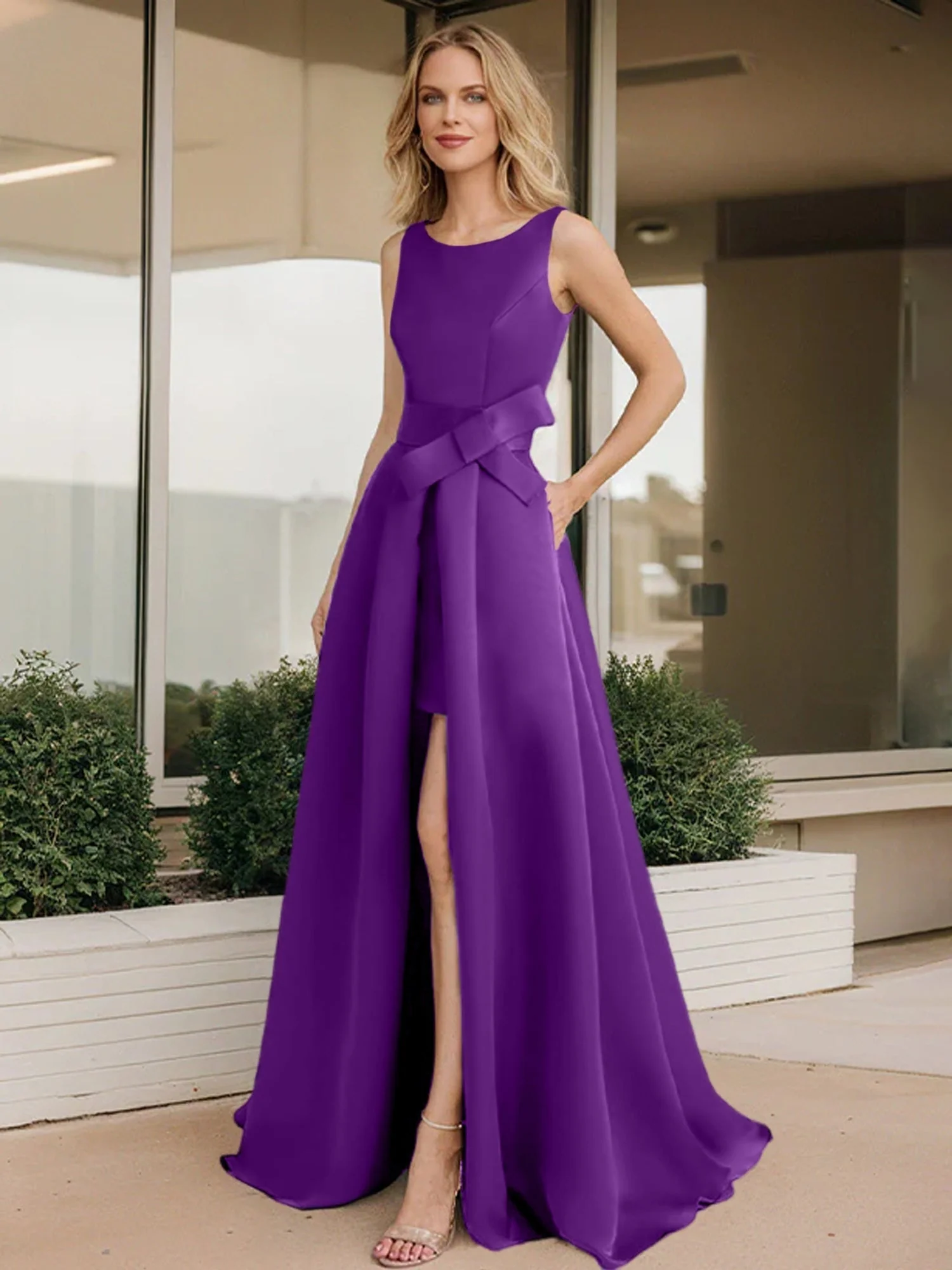 A-Line/Princess Scoop Mother of the Bride Dresses - Image 27