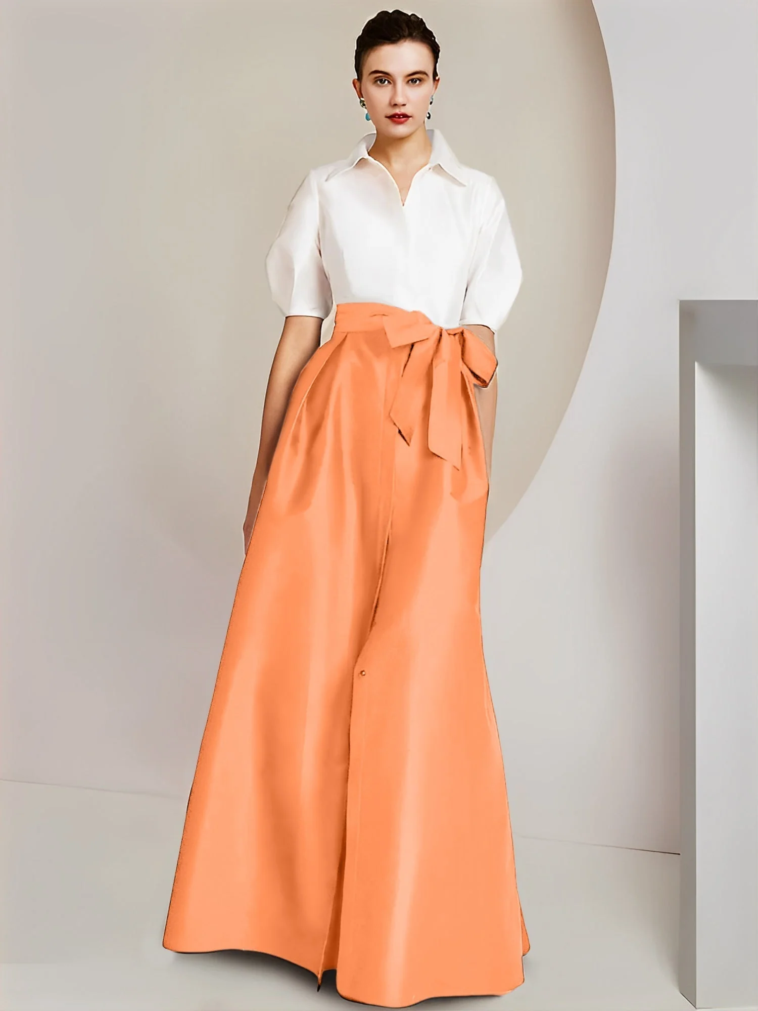 A-Line/Princess Shirt Collar Short Sleeves 2 pieces Mother Of The Bride Dresses - Image 115