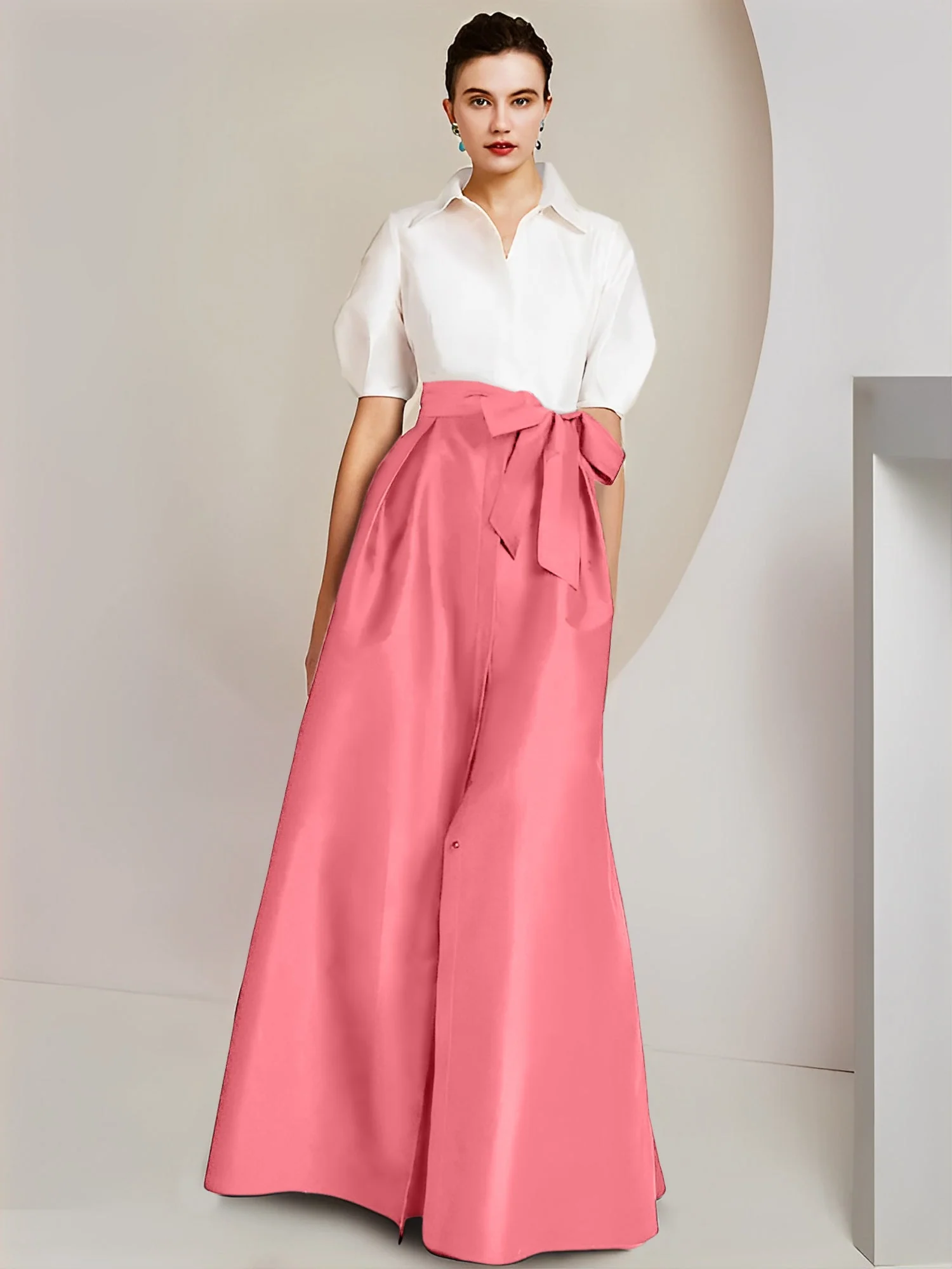 A-Line/Princess Shirt Collar Short Sleeves 2 pieces Mother Of The Bride Dresses - Image 13