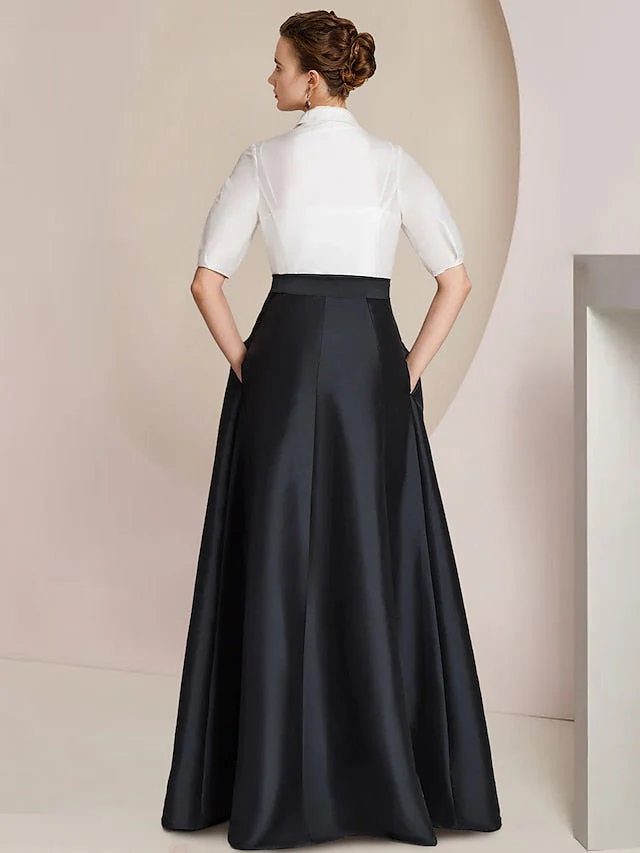A-Line/Princess Shirt Collar Short Sleeves 2 pieces Mother Of The Bride Dresses - Image 2