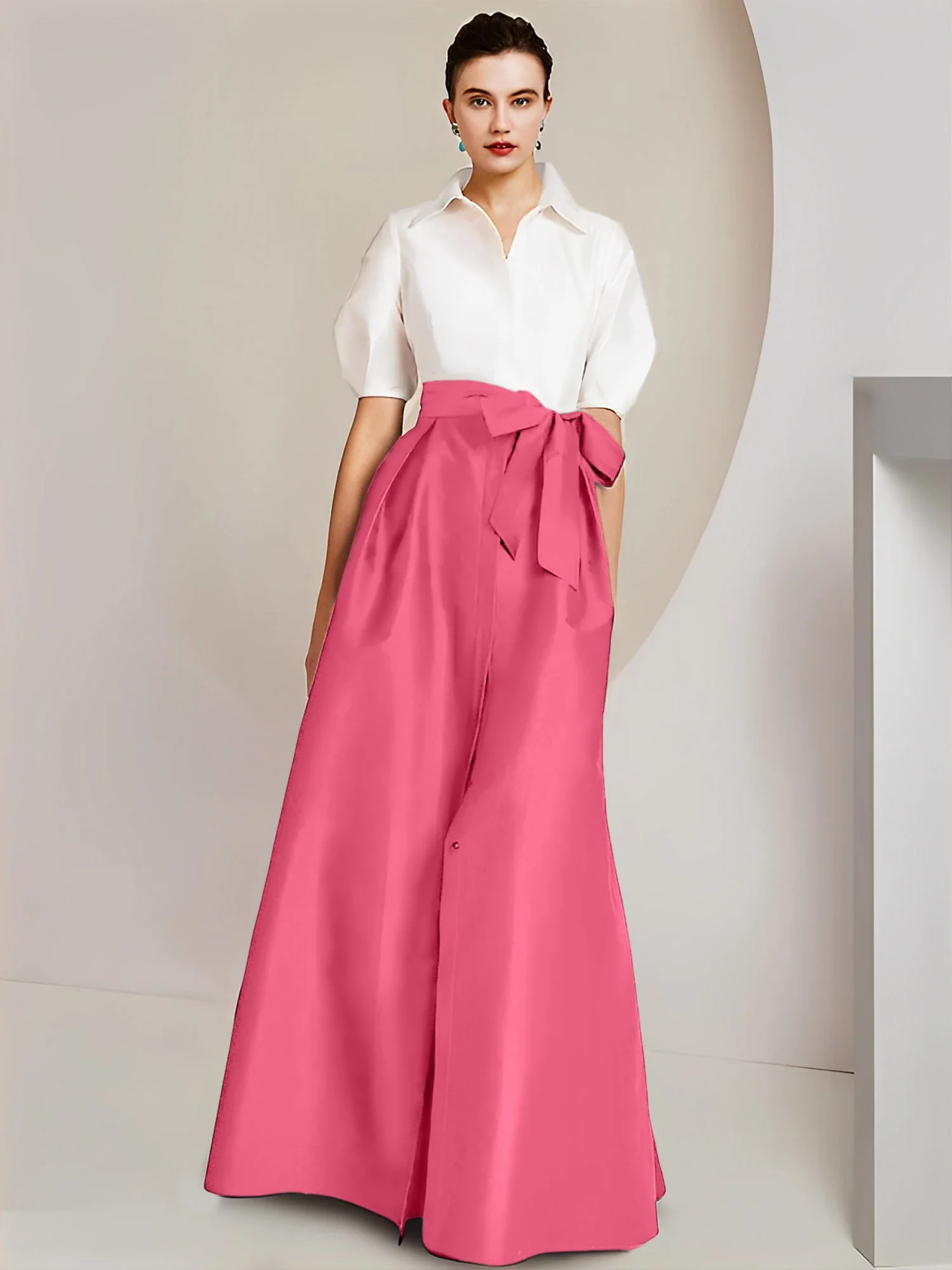 A-Line/Princess Shirt Collar Short Sleeves 2 pieces Mother Of The Bride Dresses - Image 23