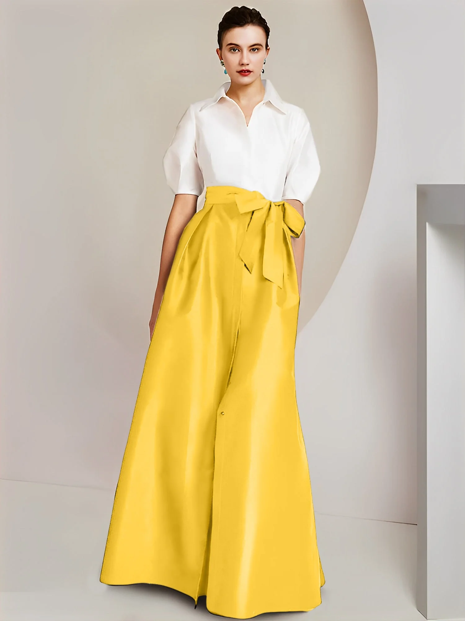 A-Line/Princess Shirt Collar Short Sleeves 2 pieces Mother Of The Bride Dresses - Image 92