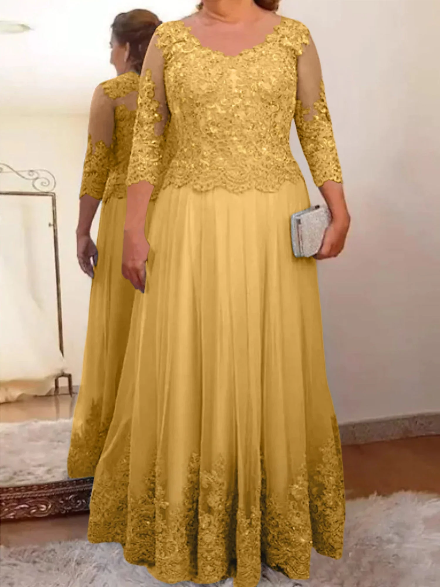 A-Line/Princess Tulle Mother of the Bride Dresses with Applique - Image 72