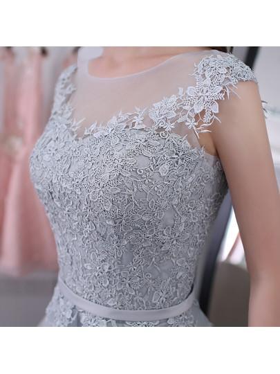 Scoop Sashes Appliques Mini Homecoming Dress Short Prom Dresses PG119 - Image 3