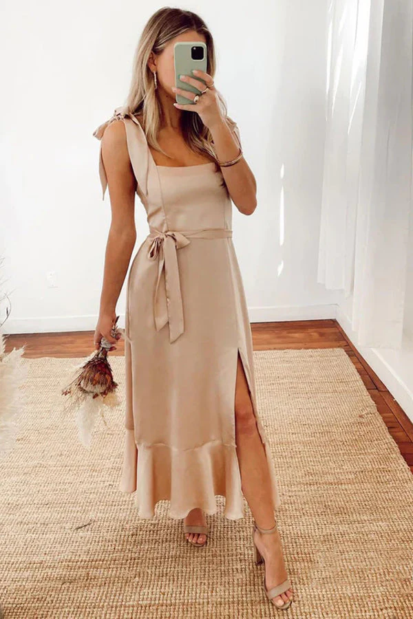 Amazing Spaghetti Straps Neckline A-line Bridesmaid Dresses - Image 2
