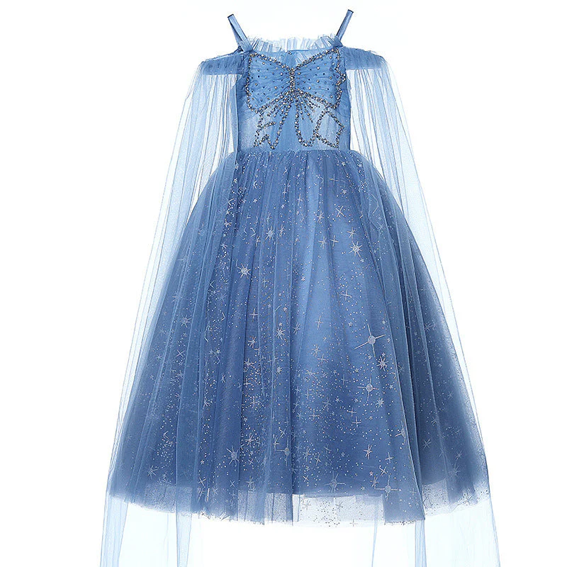 Toddler Ball Gowns Flower Girl Summer Blue Formal Gray Puffy Communion Princess Dress - Image 6