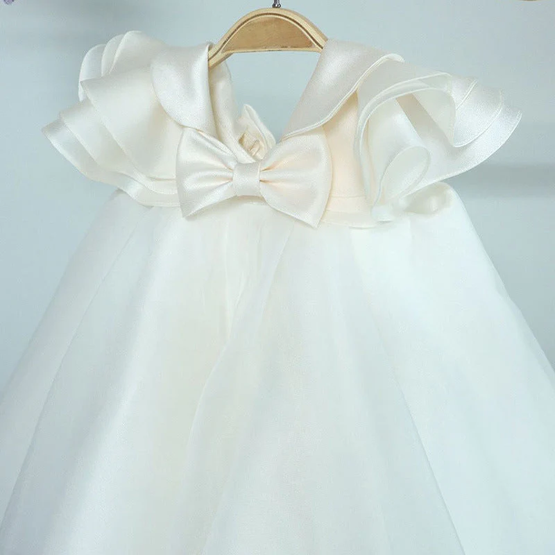 Baby Girl White First Communion Dress Toddler Birthday Princess Dress - Image 3