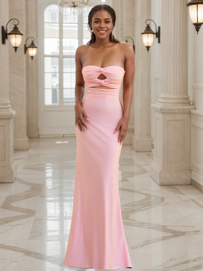Chic Formal Dresses Sheath Sweetheart Keyhole Long Formal Dress - Image 5