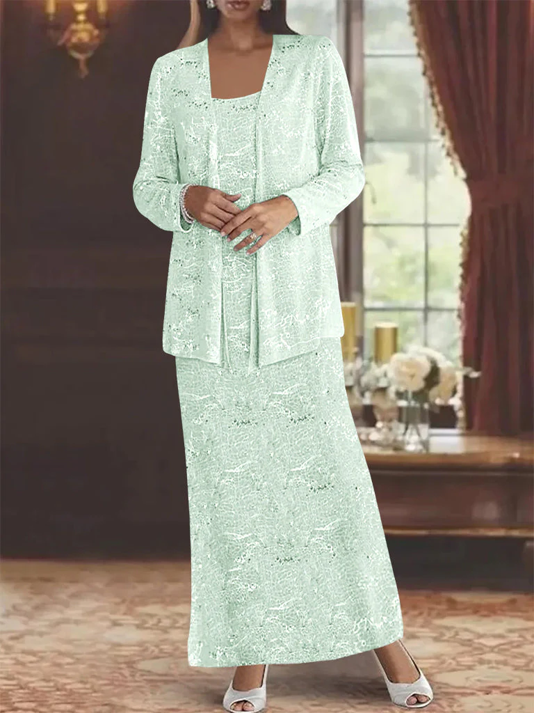 Chiffon Mother of the Bride Dresses with Sequins & Jacket - Image 17