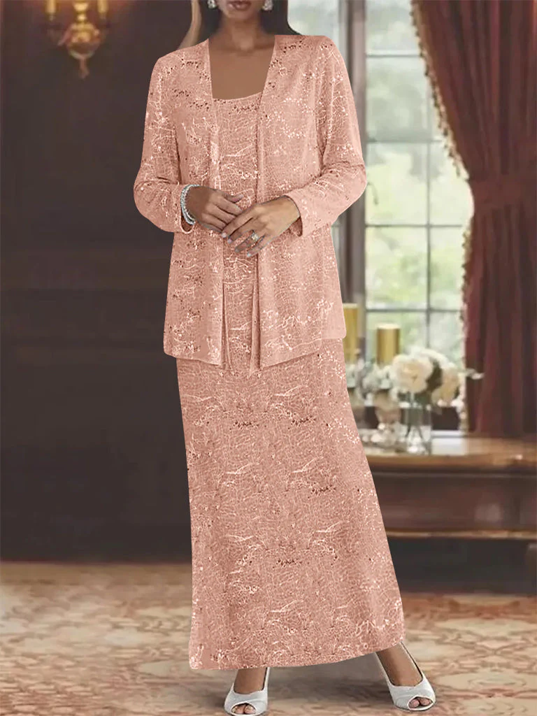 Chiffon Mother of the Bride Dresses with Sequins & Jacket - Image 20