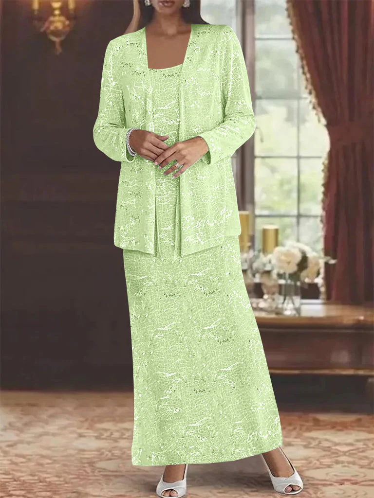 Chiffon Mother of the Bride Dresses with Sequins & Jacket - Image 25