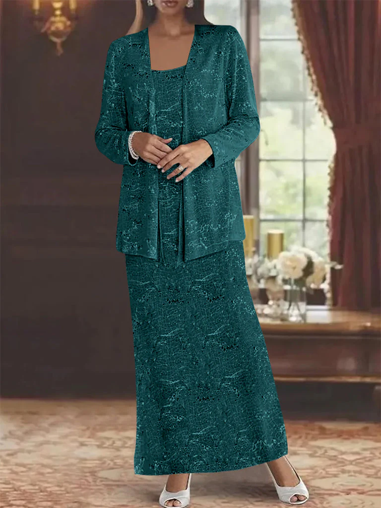 Chiffon Mother of the Bride Dresses with Sequins & Jacket - Image 28