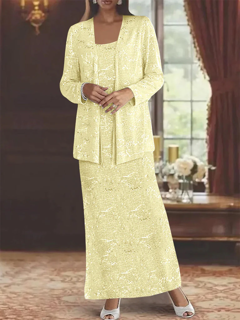 Chiffon Mother of the Bride Dresses with Sequins & Jacket - Image 32
