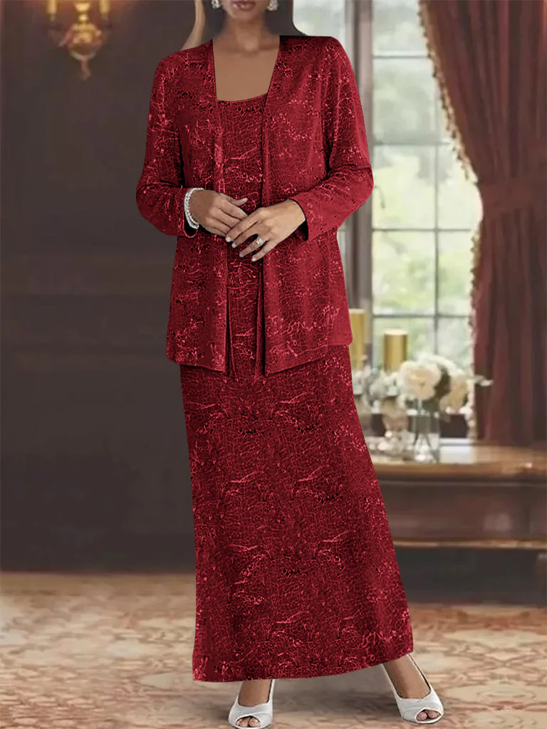 Chiffon Mother of the Bride Dresses with Sequins & Jacket - Image 33