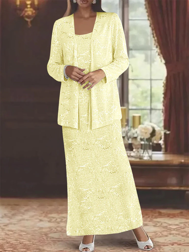 Chiffon Mother of the Bride Dresses with Sequins & Jacket - Image 38