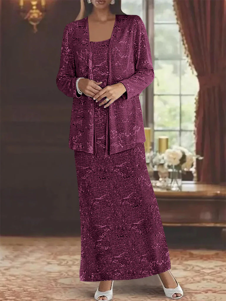 Chiffon Mother of the Bride Dresses with Sequins & Jacket - Image 42