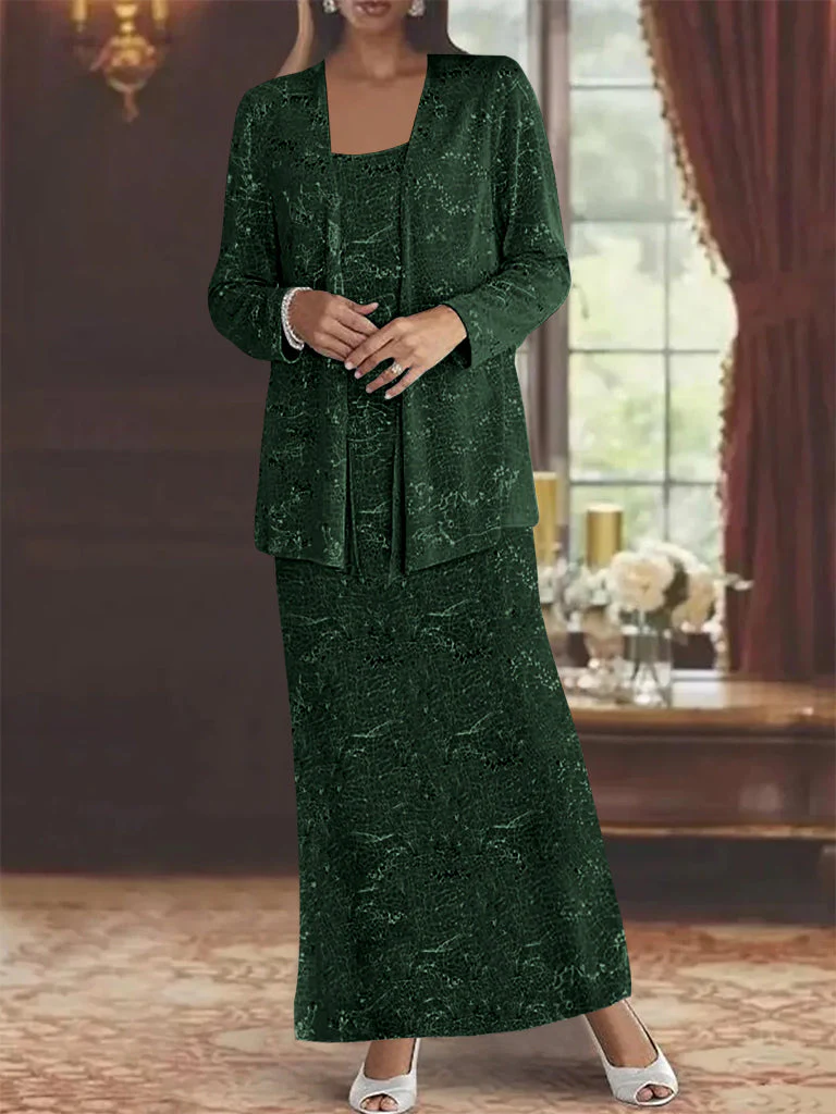 Chiffon Mother of the Bride Dresses with Sequins & Jacket - Image 43