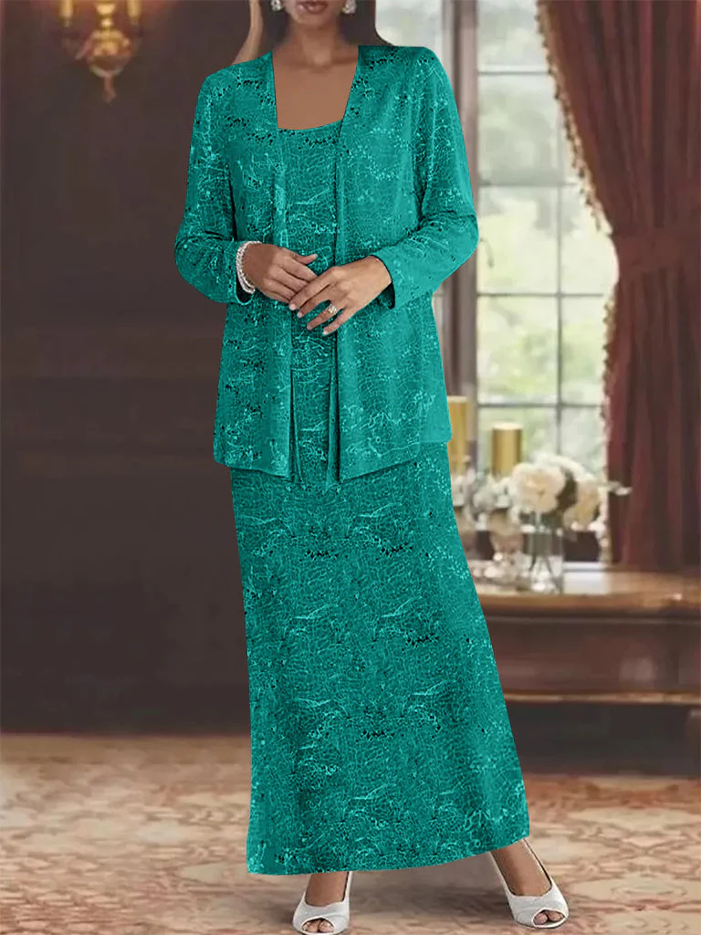 Chiffon Mother of the Bride Dresses with Sequins & Jacket - Image 53