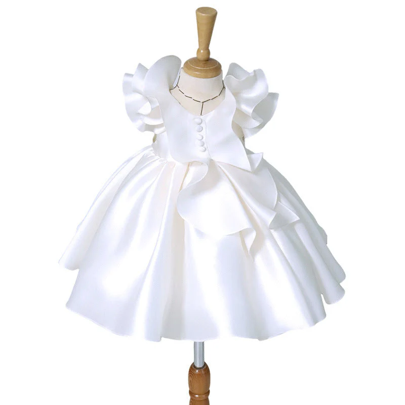 Cute Baby Flower Girl Dresses Toddler First Communion Dress - Image 5