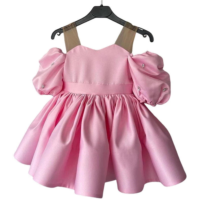 Cute Baby Girl Baptism Dress Toddler Pageant First Communion Princess Dress - Image 5