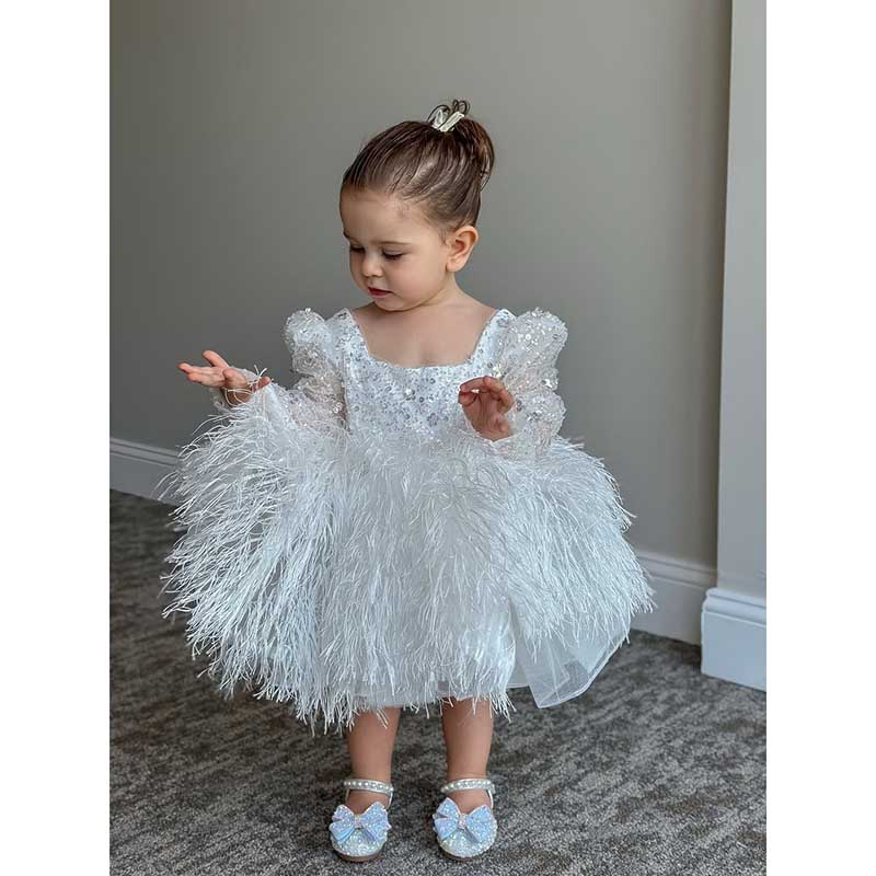 Cute Baby Girl Christmas Dress Toddler Pageant First Communion Princess Dress - Image 4