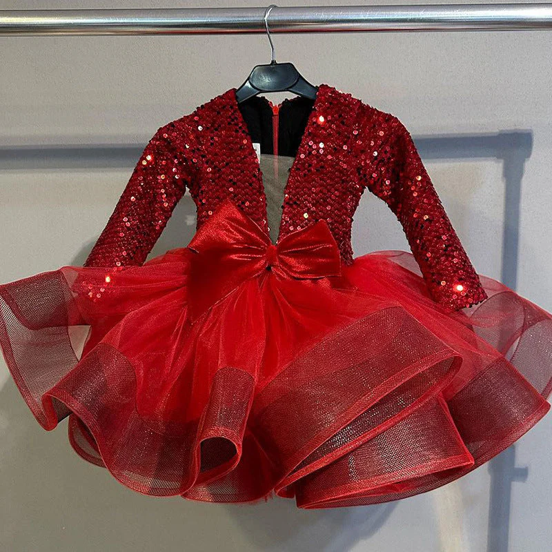 Cute Girls First Communion Dress Toddler Birthday Party Princess Dress - Image 3