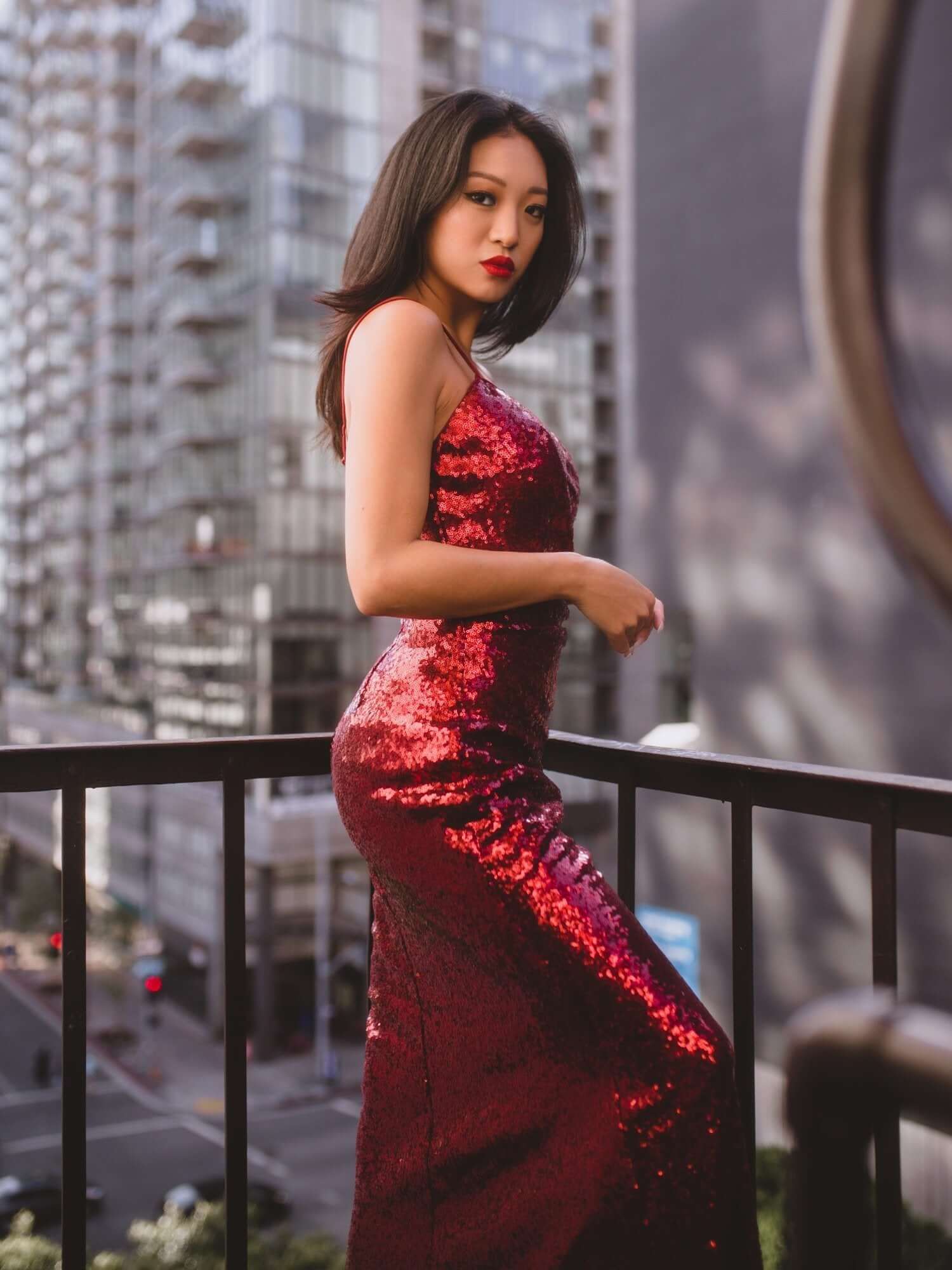 Dawn spaghetti strap sequin ball or bridesmaid dress - Image 3