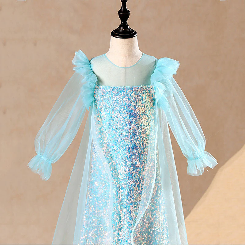Little Girl Ball Gowns Girl Elegant Pageant Gorgeous Sequins Communion Party Princess Dress - Image 5