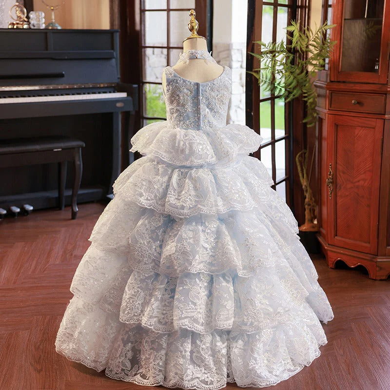 Elegant First Communion Dress Girl Birthday Party Dress Summer Princess Dress - Image 5