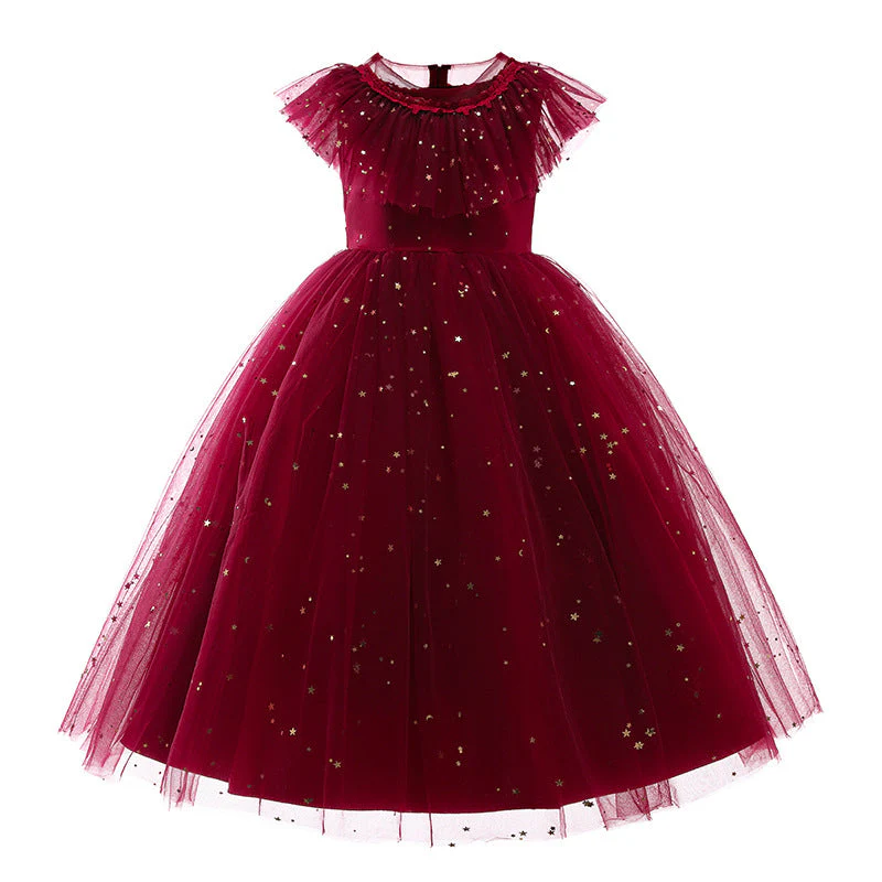 Girl Christmas Dress First Communion Dress Girl Formal Princess Dress Sequins Mesh Ball Gowns Prom Dress - Image 5