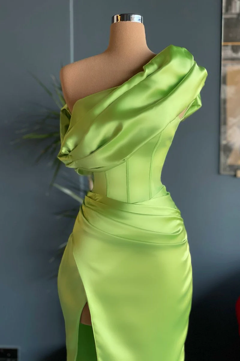 Gorgeous Long Evening Prom Dress With Split One Shoulder - Image 2