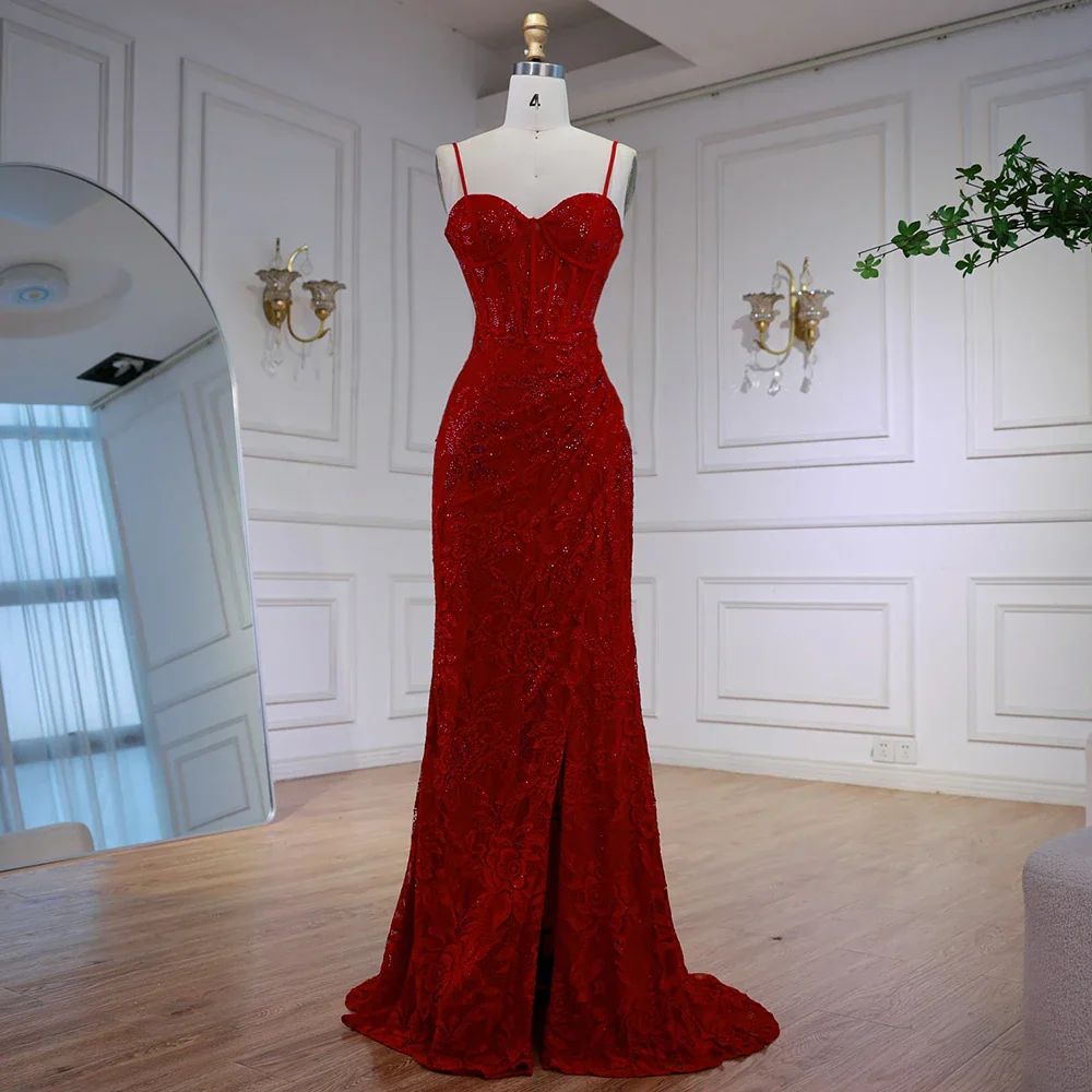 Elegant Red Prom Dress with Slit LA72998 - Image 4