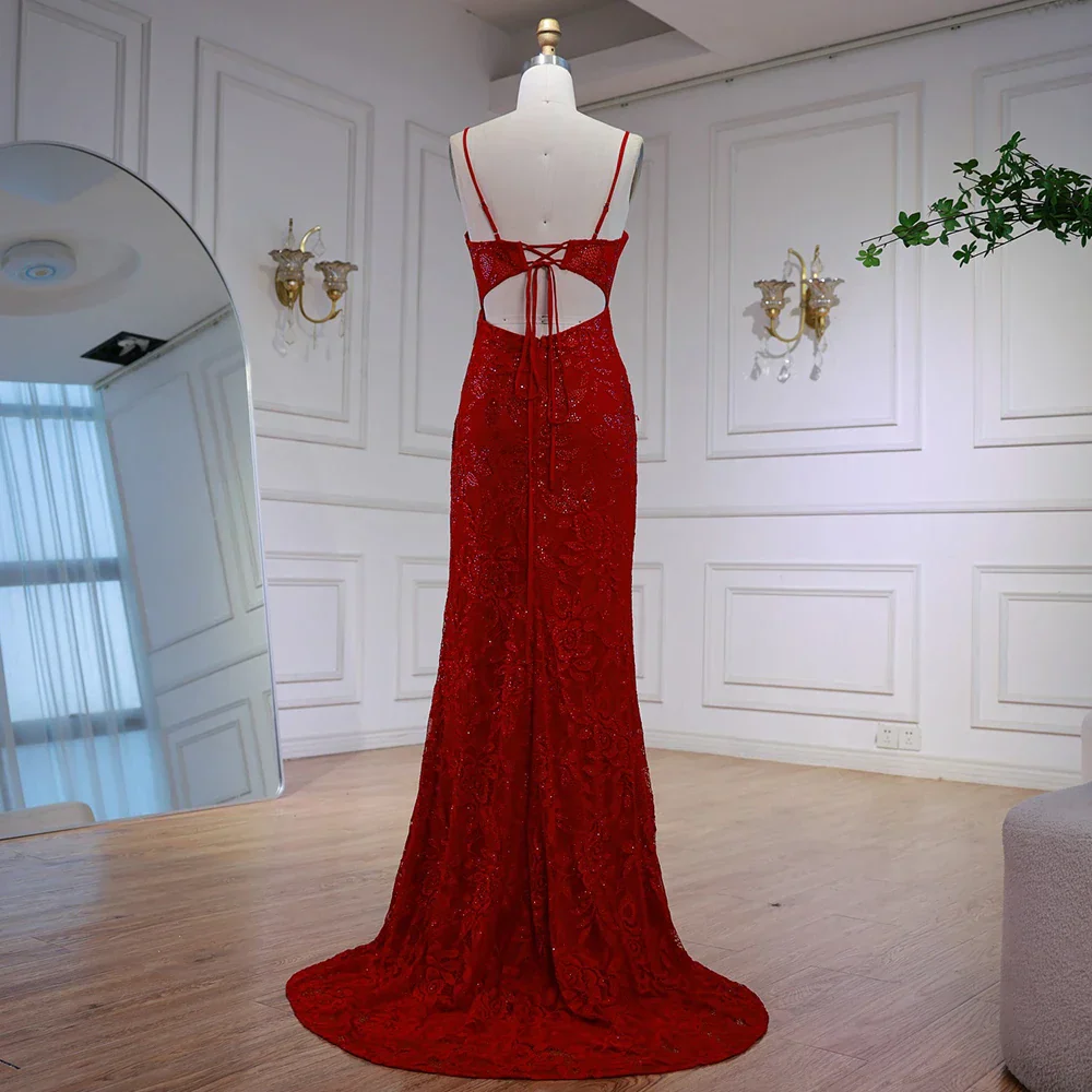 Elegant Red Prom Dress with Slit LA72998 - Image 6
