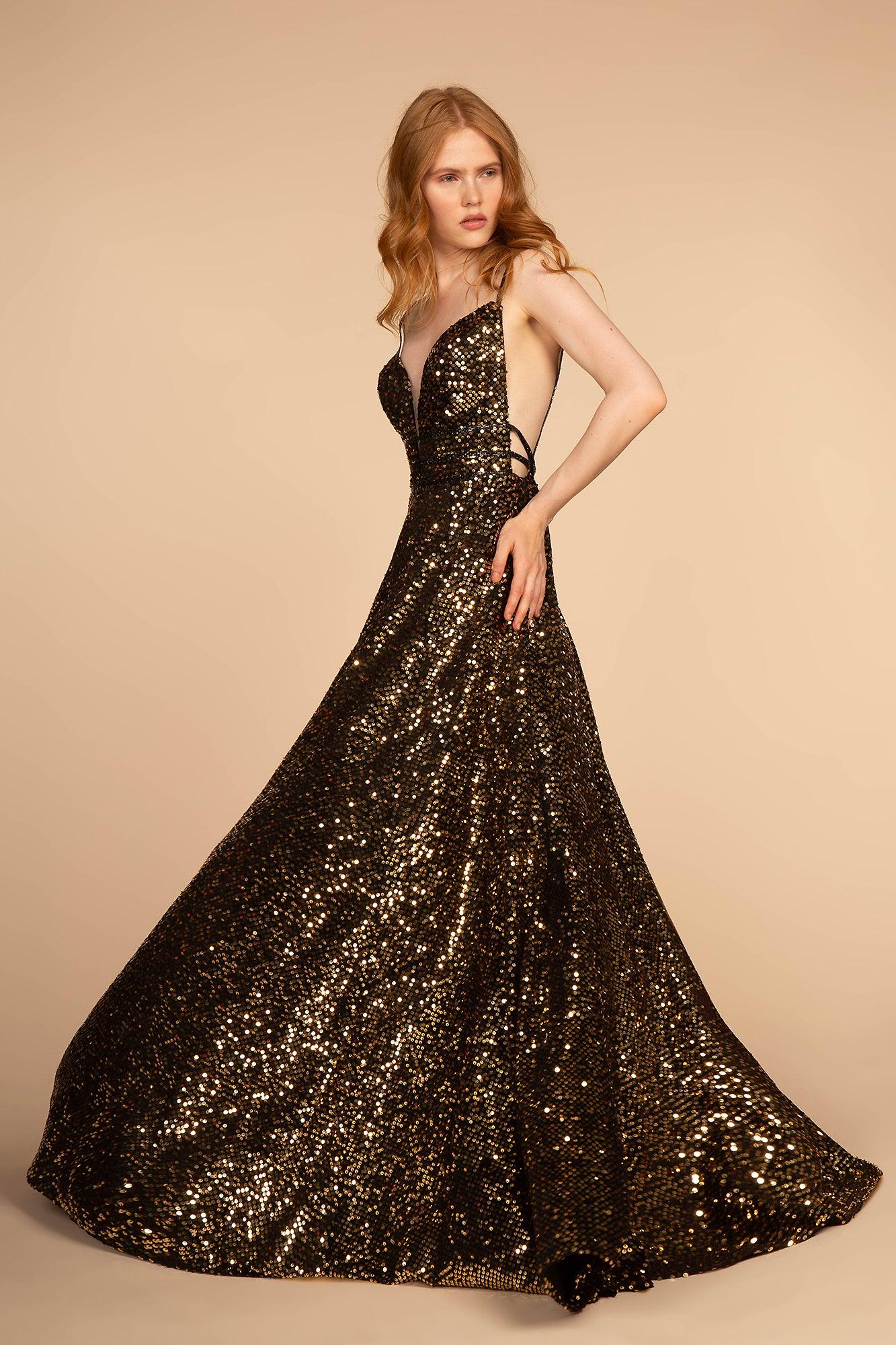 Long Fully Sequins Prom Formal Ball Gown - Image 7