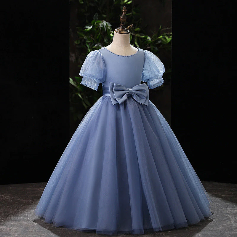 Flower Girl Communion Dress Bow-knot Chiffon Princess Dress - Image 2