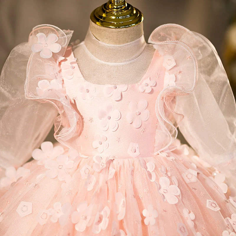 Girl Christmas Dress First Communion Dress Girls Long Sleeve Flower Girl Dress Baby Girl Formal Princess Dresses - Image 4
