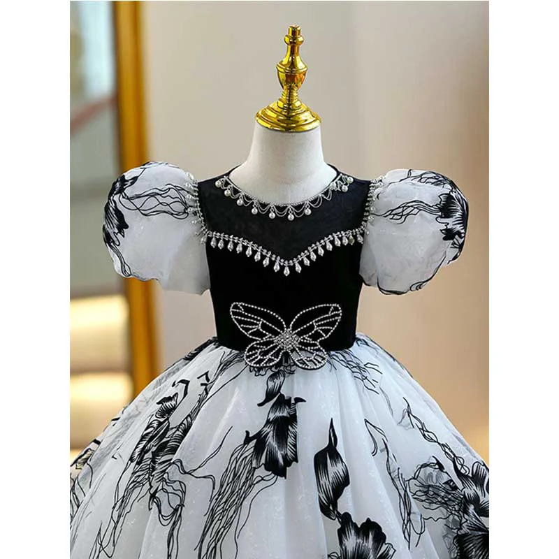 Girls Communion Dress Toddler Puffy Pageant Dress Baby Girl Birthday Party Dress - Image 4