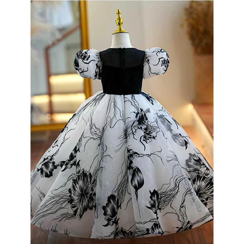 Girls Communion Dress Toddler Puffy Pageant Dress Baby Girl Birthday Party Dress - Image 5