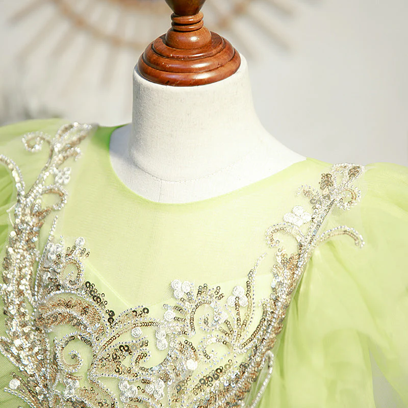 Flower Girl Dress Little Girl Easter Dress Pageant Costumes Wedding Princess Communion Dress - Image 4
