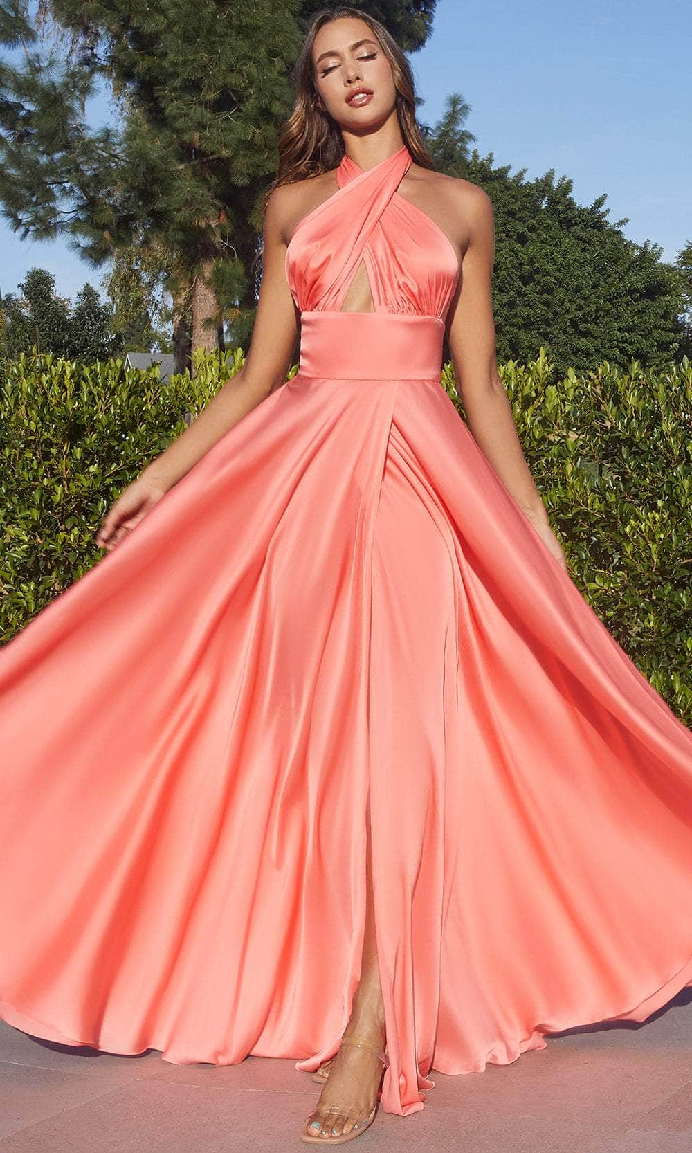 Convertible Straps A-Line Prom Gown - Image 3