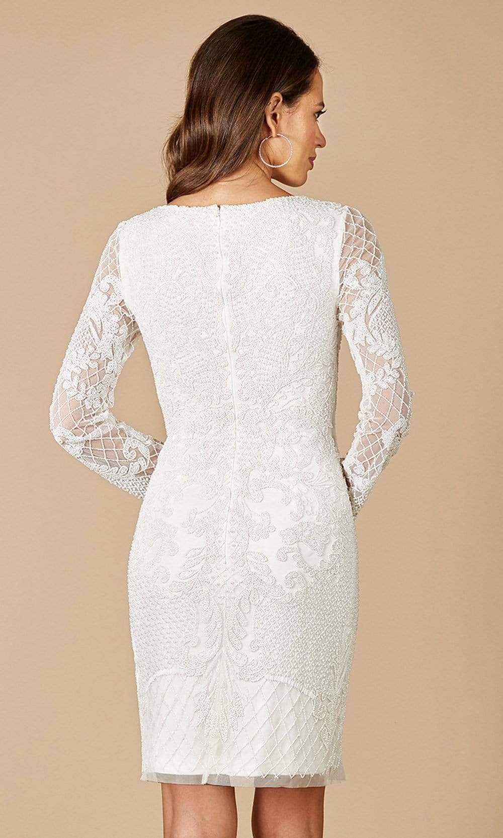 Plunging V-Neck Sheath Dress - Image 2