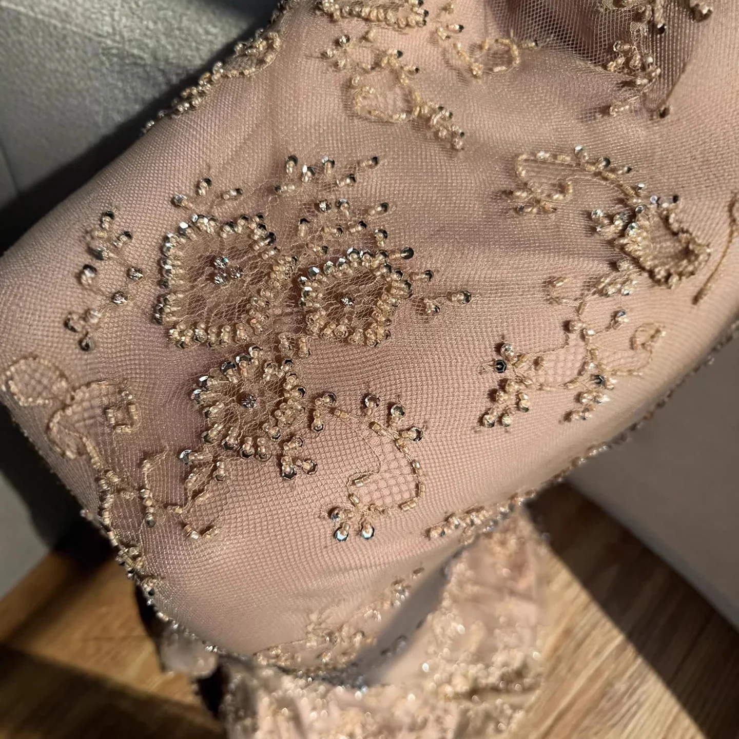 Luxury Arabic Lace Beaded Mermaid Evening Dress with Sleeves LA72545 - Image 15