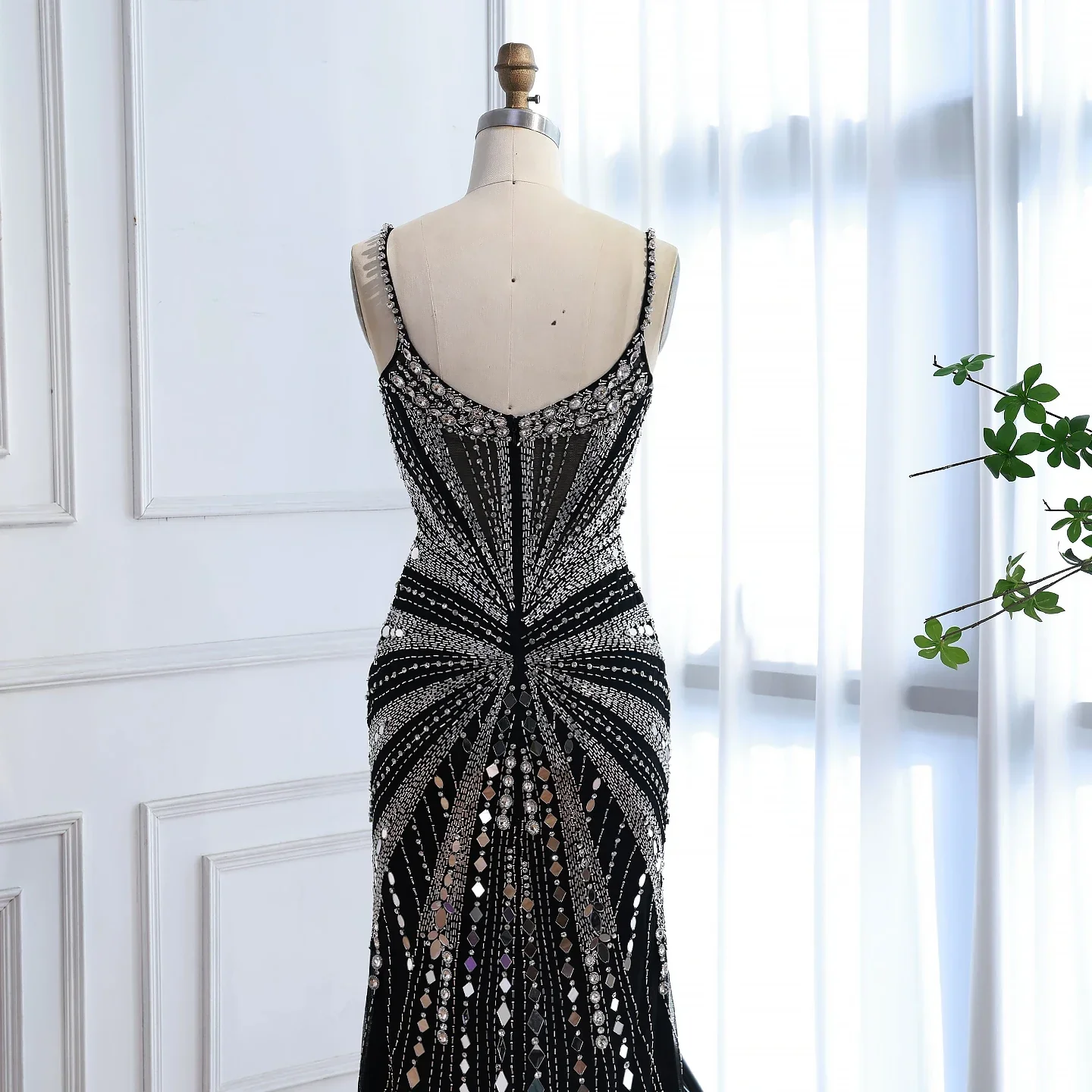 Luxury Nude Corset Beaded Mermaid Prom Dress LA72803A - Image 13