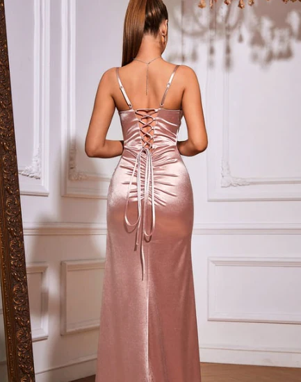 Mermaid Sweetheart Floor-Length Asymmetrical Sequin With Ruched Pleated Beading Prom Dresses - Image 4