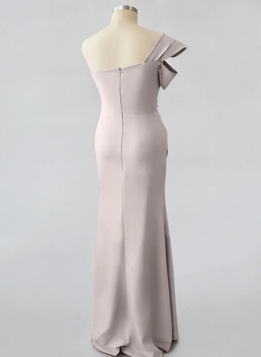 Mermaid/Trumpet One-Shoulder Sleeveless Floor-Length Mother of the Bride Dresses - Image 3