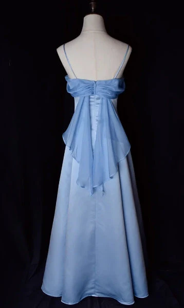 Minimalist  A Line Spaghetti Straps Long Prom Dresses - Image 3