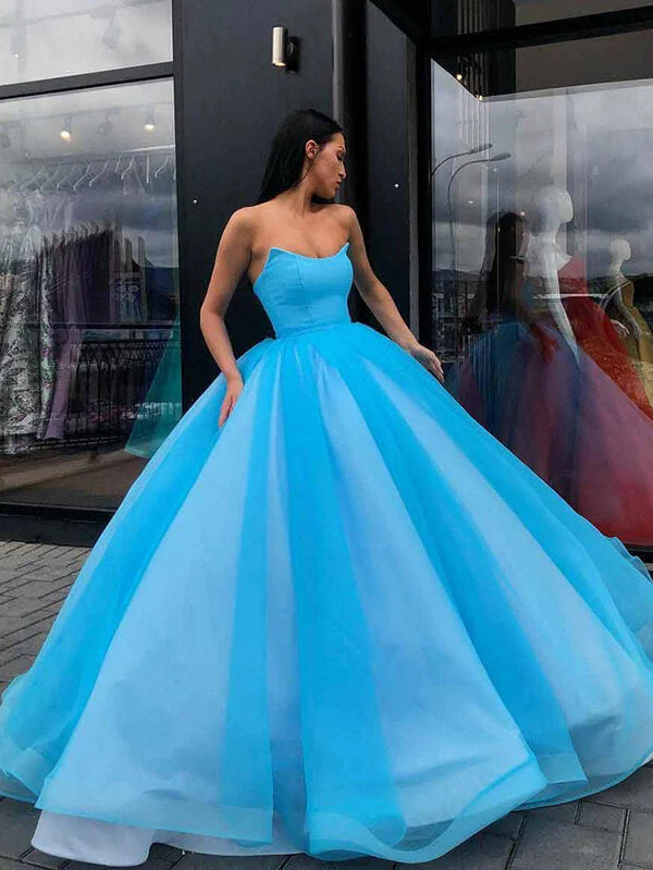 Organza Princess Ball Gown Sweetheart Prom Dresses, Long Formal Dresses, MP670 - Image 2